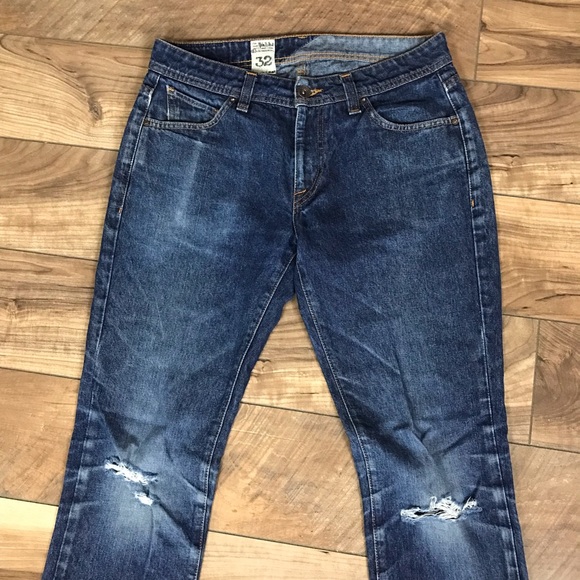 Volcom Straight Denim Jeans Mens Sz 32 X 33 Distressed - Picture 2 of 7